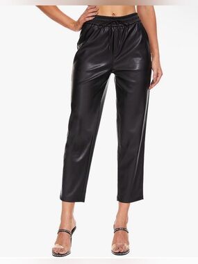 Ginasy Faux Leather Pants for Women High Waist
Pleather Jogger Pants Straight